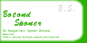 botond sponer business card